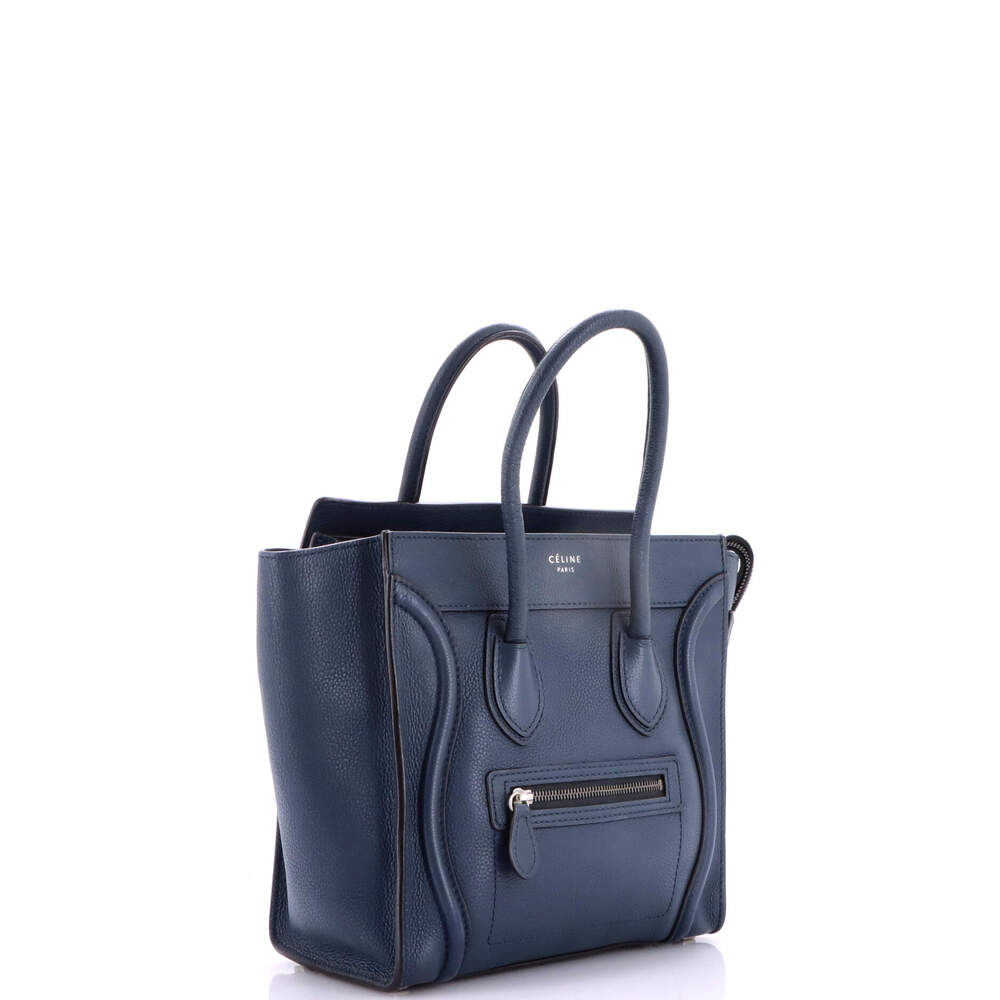 Celine Luggage Bag Grainy Leather Micro #248588C13B - Picture 2 of 8